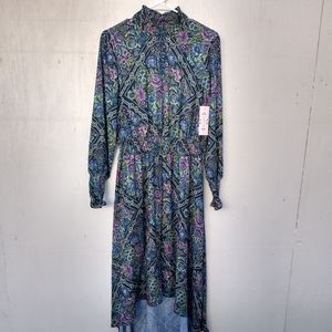 Nanette Lepore Nanette Navy Blue floral Hilo dress